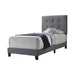 Mapes Tufted Upholstered Eastern King, Queen, Twin & Full Bed Charcoal & Grey - Orbit Furniture (Richmond,BC)