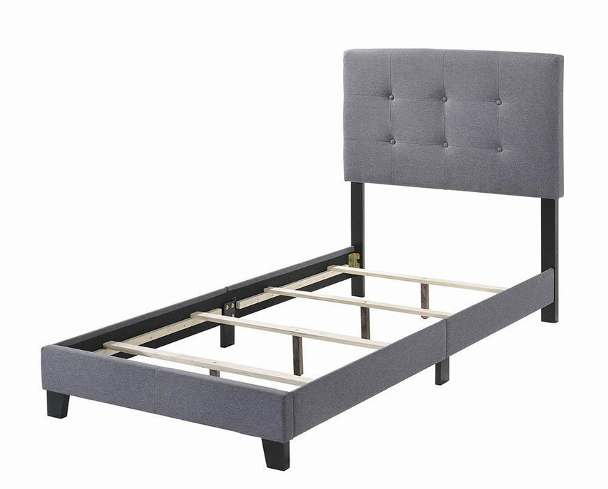 Mapes Tufted Upholstered Eastern King, Queen, Twin & Full Bed Charcoal & Grey - Orbit Furniture (Richmond,BC)