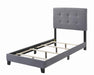 Mapes Tufted Upholstered Eastern King, Queen, Twin & Full Bed Charcoal & Grey - Orbit Furniture (Richmond,BC)