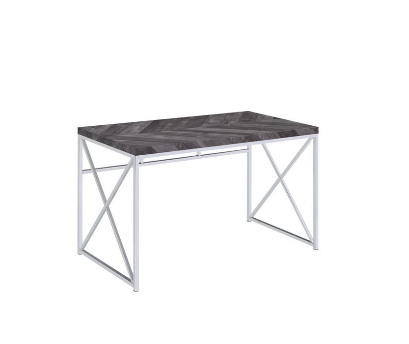 Grimma Writing Desk Rustic Grey Herringbone - Orbit Furniture (Richmond,BC)