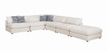 Serene Upholstered Rectangular Ottoman Beige - Orbit Furniture (Richmond,BC)