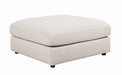 Serene Upholstered Rectangular Ottoman Beige - Orbit Furniture (Richmond,BC)
