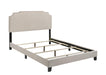 Tamarac Upholstered Nailhead Full, Eastern King & Queen Bed Beige & Grey - Orbit Furniture (Richmond,BC)