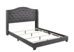 Tamarac Upholstered Nailhead Full, Eastern King & Queen Bed Beige & Grey - Orbit Furniture (Richmond,BC)