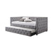 Mockern Tufted Upholstered Daybed with Trundle Grey - Orbit Furniture (Richmond,BC)