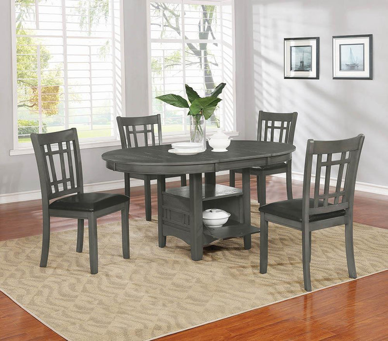 Lavon Dining Table with Storage Medium Grey - Orbit Furniture (Richmond,BC)