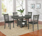 Lavon Dining Table with Storage Medium Grey - Orbit Furniture (Richmond,BC)