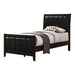 Carlton Full & Twin Upholstered Panel Bed Cappuccino and Black - Orbit Furniture (Richmond,BC)