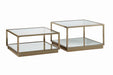 Renee 2-piece Square Occasional Set Rose Brass - Orbit Furniture (Richmond,BC)