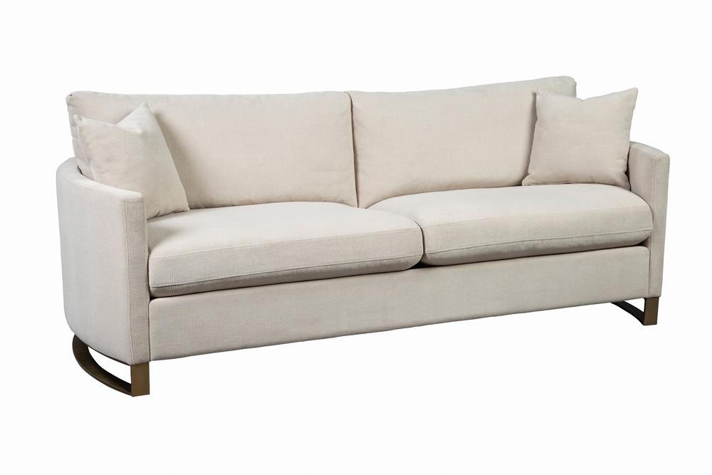 Corliss Upholstered Arched Arms Sofa Beige - Orbit Furniture (Richmond,BC)