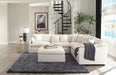 Hobson Cushion Seat Ottoman Off-White - Orbit Furniture (Richmond,BC)