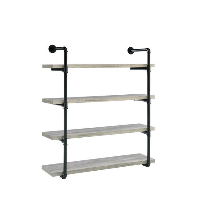 Elmcrest 40-inch Wall Shelf Black and Grey Driftwood - Orbit Furniture (Richmond,BC)