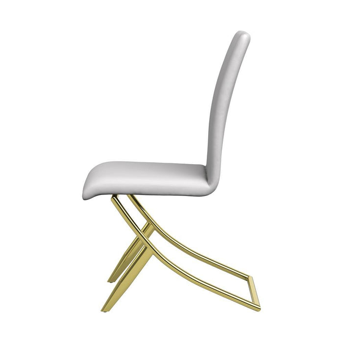 Carmelia Upholstered Side Chairs White (Set of 4) - Orbit Furniture (Richmond,BC)