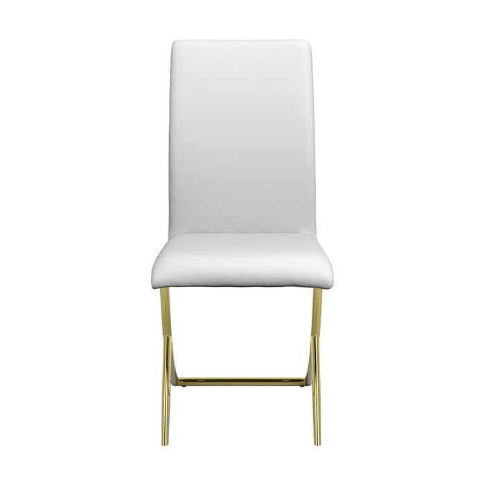 Carmelia Upholstered Side Chairs White (Set of 4) - Orbit Furniture (Richmond,BC)