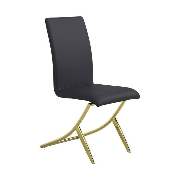 Carmelia Upholstered Side Chairs Black (Set of 4) - Orbit Furniture (Richmond,BC)