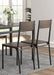 Lana 5-piece Rectangular Dining Table Set Dark Brown and Matte Black - Orbit Furniture (Richmond,BC)