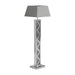 Carmen Geometric Base Floor Lamp Silver - Orbit Furniture (Richmond,BC)