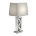 Carmen Geometric Base Table Lamp Silver - Orbit Furniture (Richmond,BC)