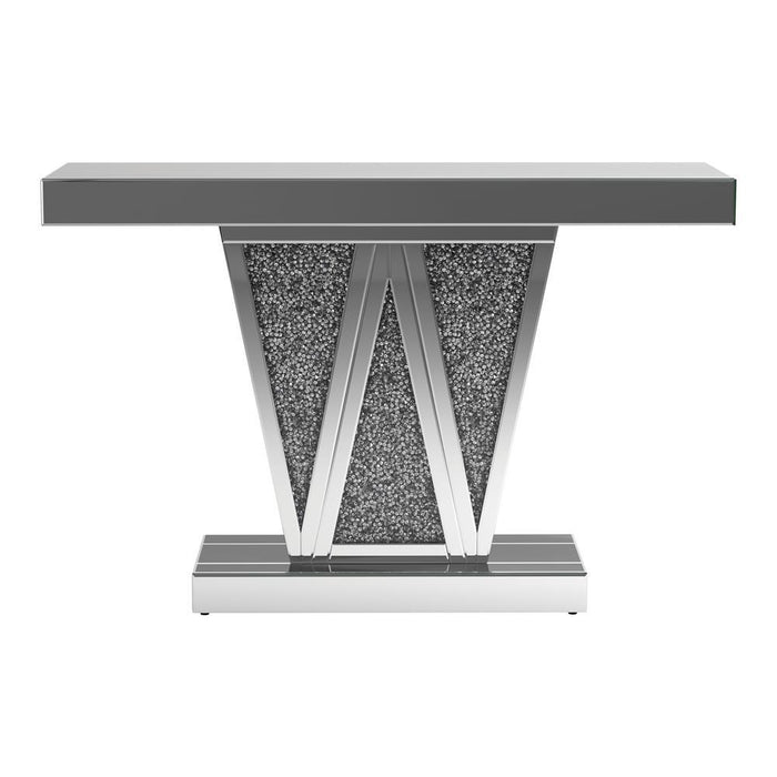 Crocus Rectangular Console Table Silver - Orbit Furniture (Richmond,BC)