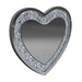 Aiko Heart Shape Wall Mirror Silver - Orbit Furniture (Richmond,BC)
