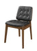 Redbridge Tufted Back Side Chairs Natural Walnut and Black (Set of 2) - Orbit Furniture (Richmond,BC)