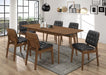 Redbridge Tufted Back Side Chairs Natural Walnut and Black (Set of 2) - Orbit Furniture (Richmond,BC)