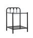 Livingston 1-shelf Nightstand with Glass Top Dark Bronze - Orbit Furniture (Richmond,BC)