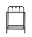 Livingston 1-shelf Nightstand with Glass Top Dark Bronze - Orbit Furniture (Richmond,BC)
