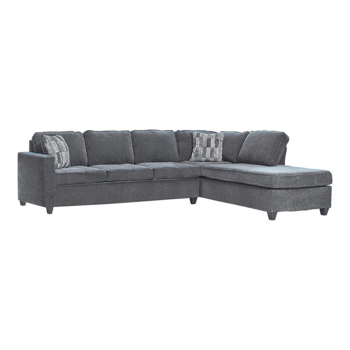 Mccord 2-piece Cushion Back Sectional Dark Grey - Orbit Furniture (Richmond,BC)