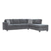 Mccord 2-piece Cushion Back Sectional Dark Grey - Orbit Furniture (Richmond,BC)