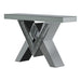 Taffeta V-shaped Sofa Table with Glass Top Silver - Orbit Furniture (Richmond,BC)