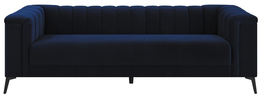 Chalet Tuxedo Arm Sofa Blue - Orbit Furniture (Richmond,BC)