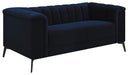 Chalet Tuxedo Arm Loveseat Blue - Orbit Furniture (Richmond,BC)