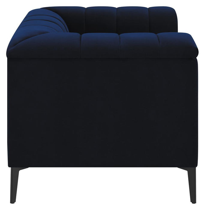Chalet Tuxedo Arm Chair Blue - Orbit Furniture (Richmond,BC)