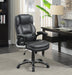 Nerris Adjustable Height Office Chair with Padded Arm Grey and Black - Orbit Furniture (Richmond,BC)