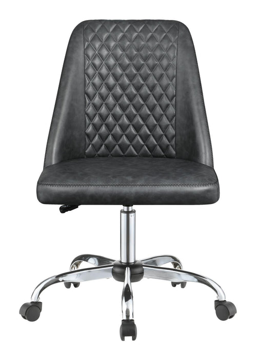 Althea Upholstered Tufted Back Office Chair Grey and Chrome - Orbit Furniture (Richmond,BC)