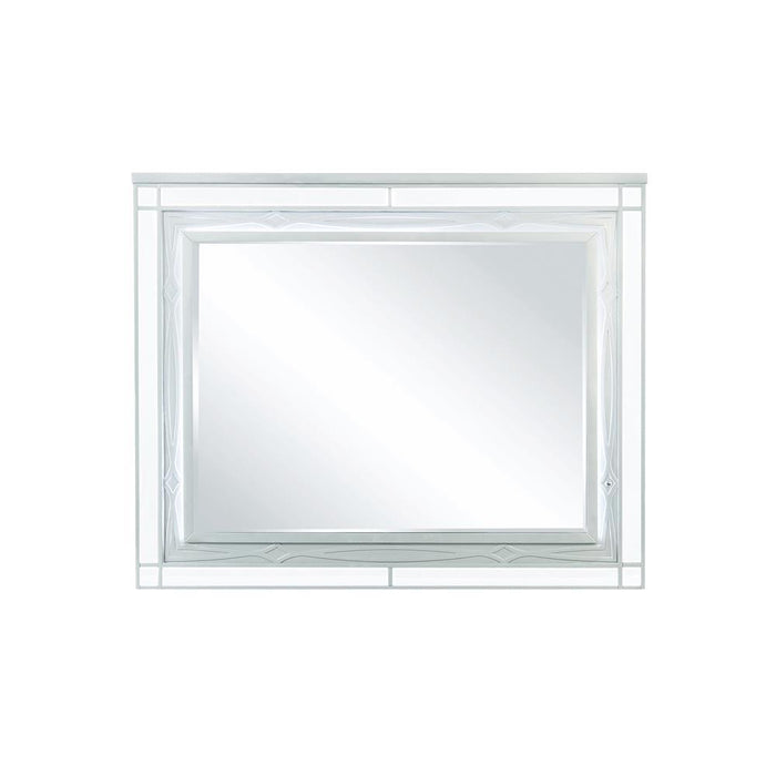 Gunnison Dresser Mirror with LED Lighting Silver Metallic - Orbit Furniture (Richmond,BC)