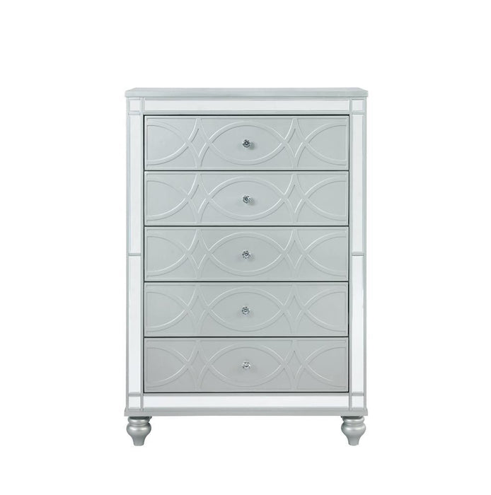 Gunnison 5-drawer Chest Silver Metallic - Orbit Furniture (Richmond,BC)