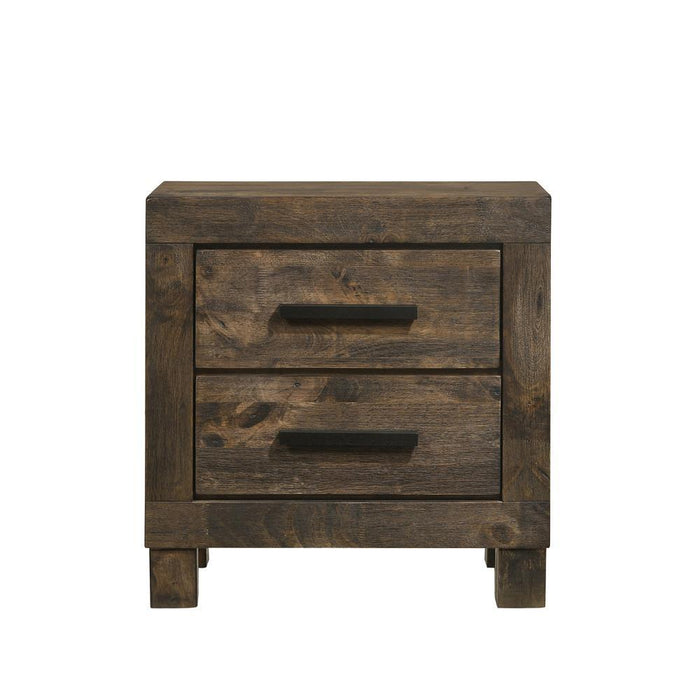 Woodmont 2-drawer Nightstand Rustic Golden Brown - Orbit Furniture (Richmond,BC)