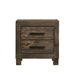 Woodmont 2-drawer Nightstand Rustic Golden Brown - Orbit Furniture (Richmond,BC)