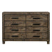 Woodmont 8-drawer Dresser Rustic Golden Brown - Orbit Furniture (Richmond,BC)