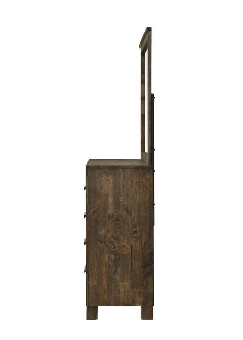 Woodmont Rectangle Dresser Mirror Rustic Golden Brown - Orbit Furniture (Richmond,BC)