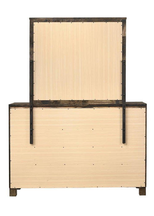 Woodmont Rectangle Dresser Mirror Rustic Golden Brown - Orbit Furniture (Richmond,BC)