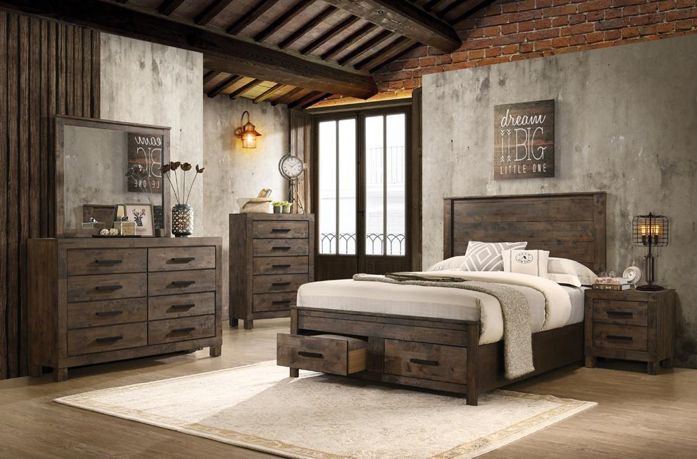 Woodmont 5-drawer Chest Rustic Golden Brown - Orbit Furniture (Richmond,BC)