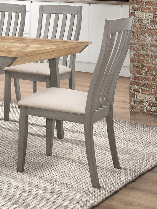 Nogales Slat Back Side Chairs Coastal Grey (Set of 2) - Orbit Furniture (Richmond,BC)