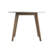 Breckenridge Round Dining Table Matte White and Natural Oak - Orbit Furniture (Richmond,BC)