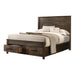 Woodmont Eastern King & Queen Storage Bed Rustic Golden Brown - Orbit Furniture (Richmond,BC)