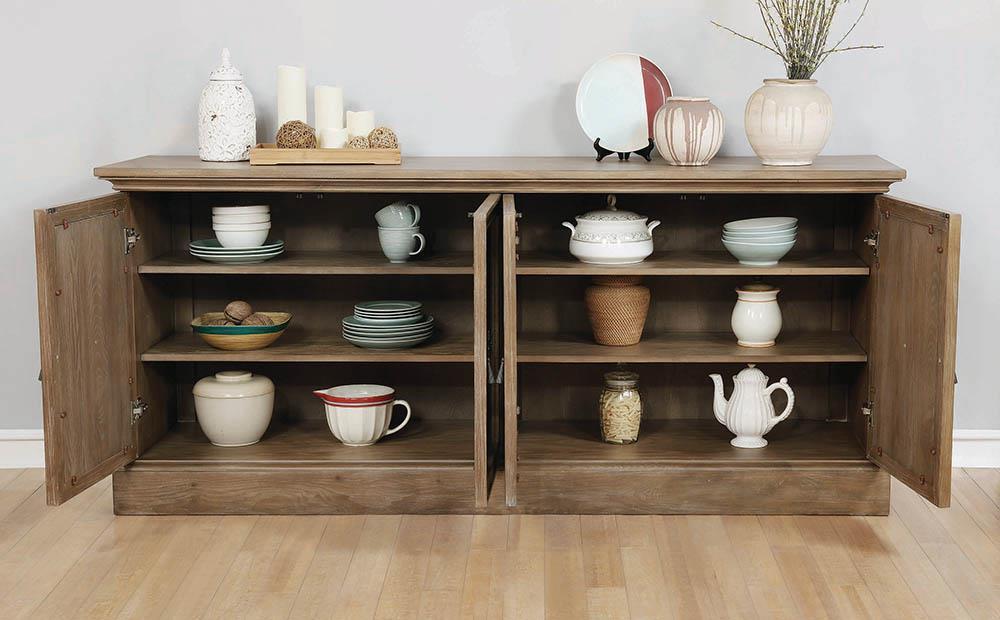 Brockway 4-door Server Barley Brown - Orbit Furniture (Richmond,BC)