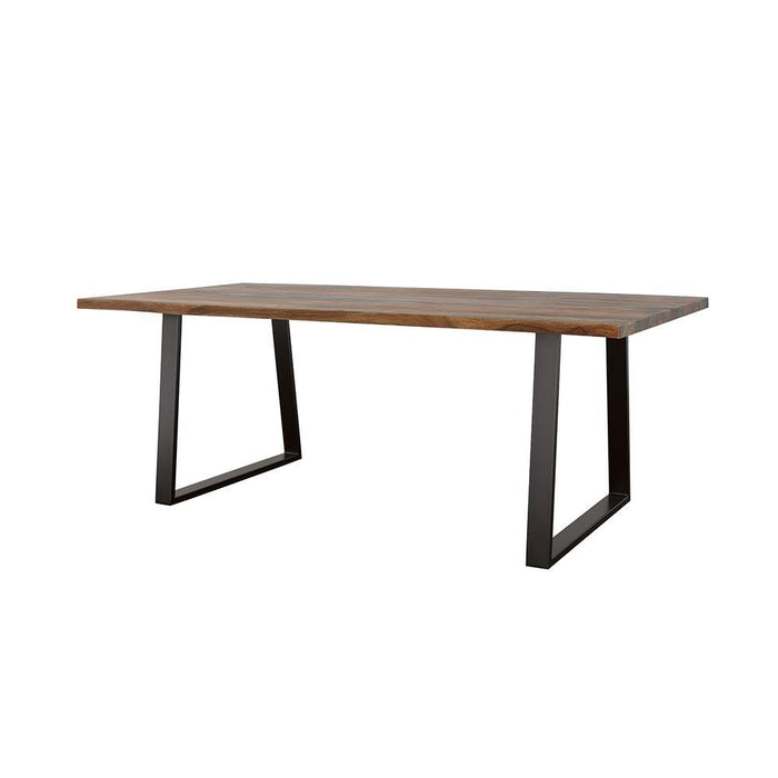 Ditman Live Edge Dining Table Grey Sheesham and Black - Orbit Furniture (Richmond,BC)