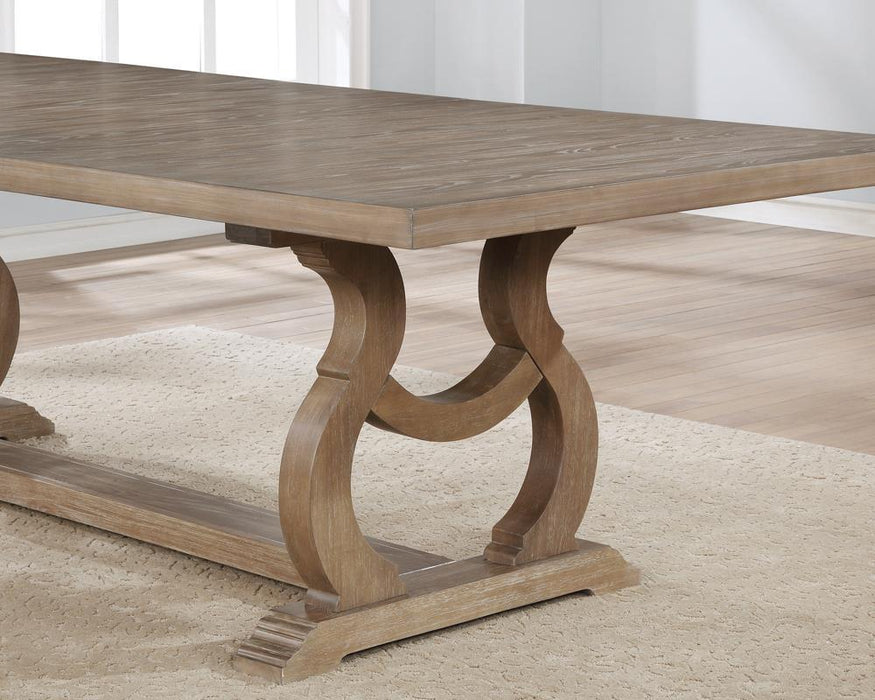 Brockway Trestle Dining Table Barley Brown - Orbit Furniture (Richmond,BC)
